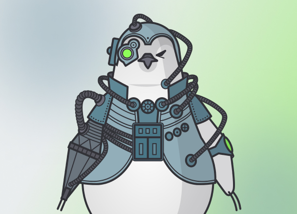 Borg penguin illustration